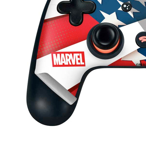 Marvel Captain America Action Pose Google Stadia Controller Skin